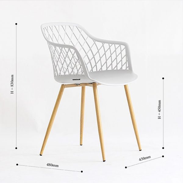 Ghế cafe nhựa chân gỗ BD-05